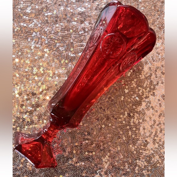 🇺🇸💥Vintage Ruby Red Fostoria Americana Coin & Eagle 7 7/8” Vase - MINT!💥🇺🇸 - Picture 4 of 11